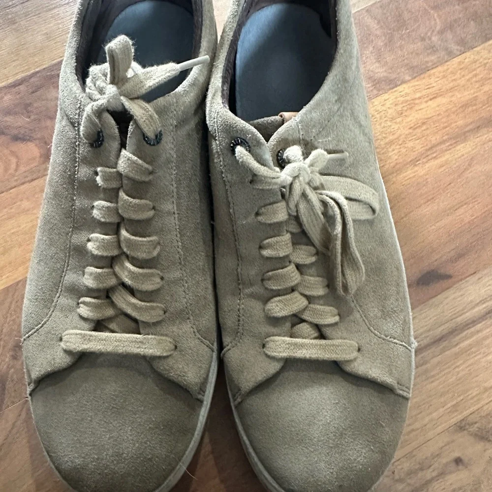 UGG Men's Beige Suede Lace-Up Sneakers - Picture 5 of 7